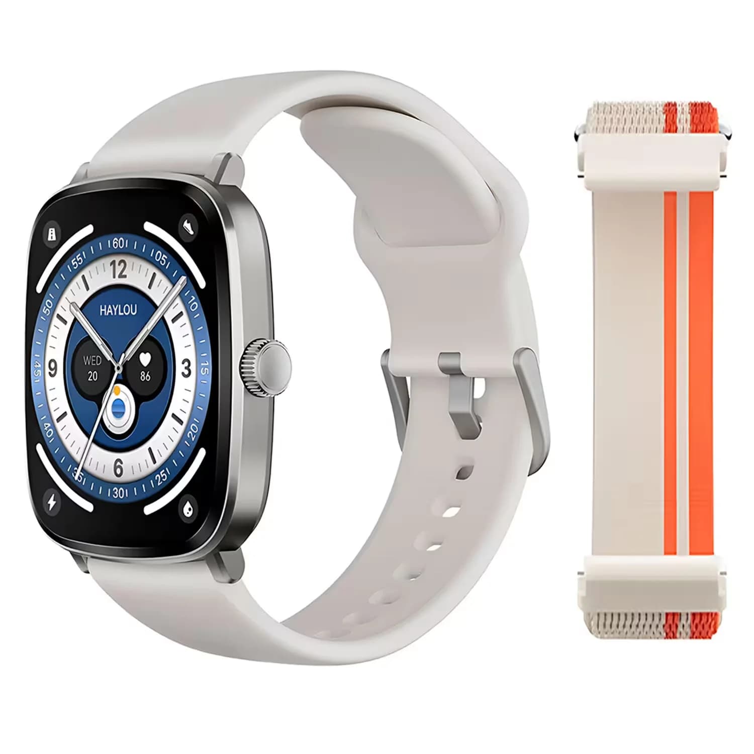 Smartwatch Haylou RS5 Ls19 Voice Assistent Prata