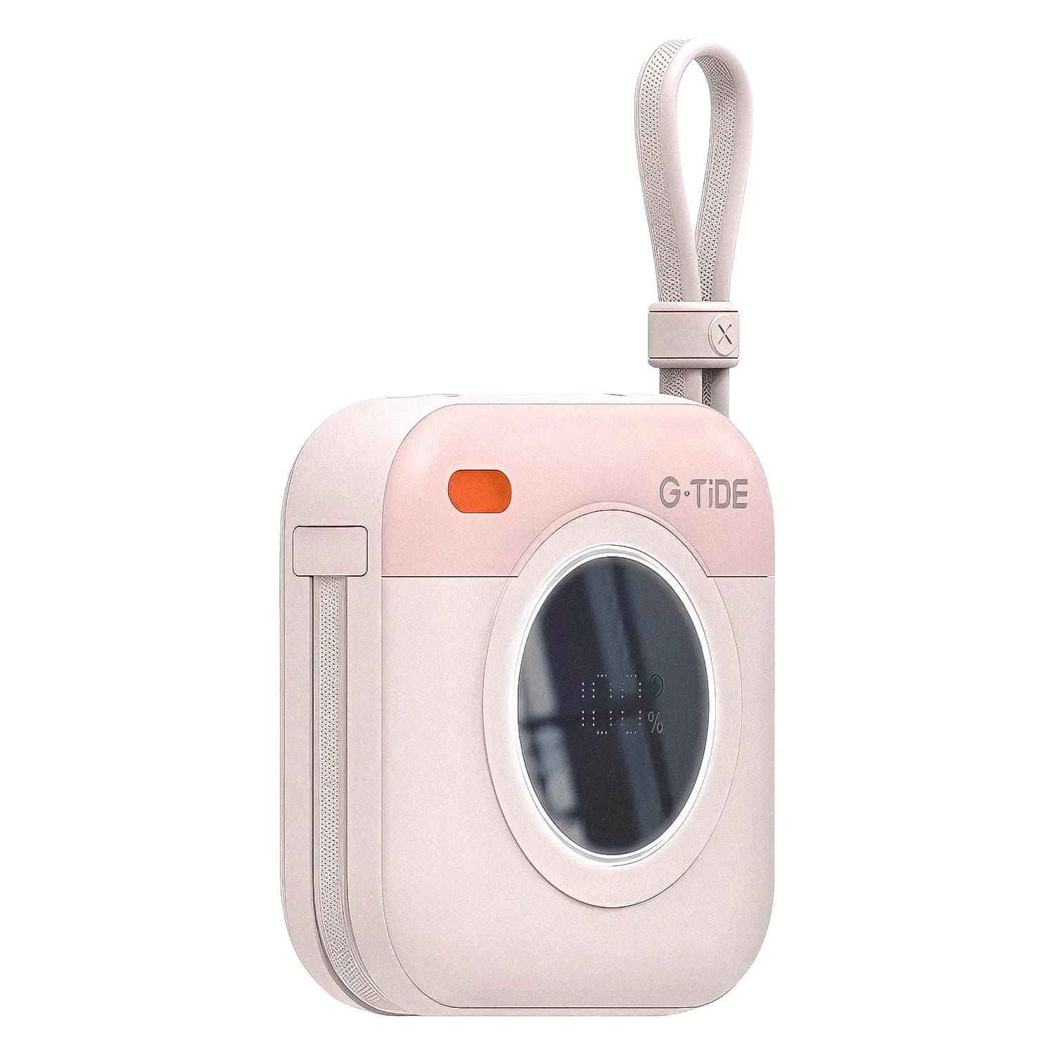 Carregador Portátil G-tide Multi X1 10000mah Usb-c Lightning Sem Fio Rosa