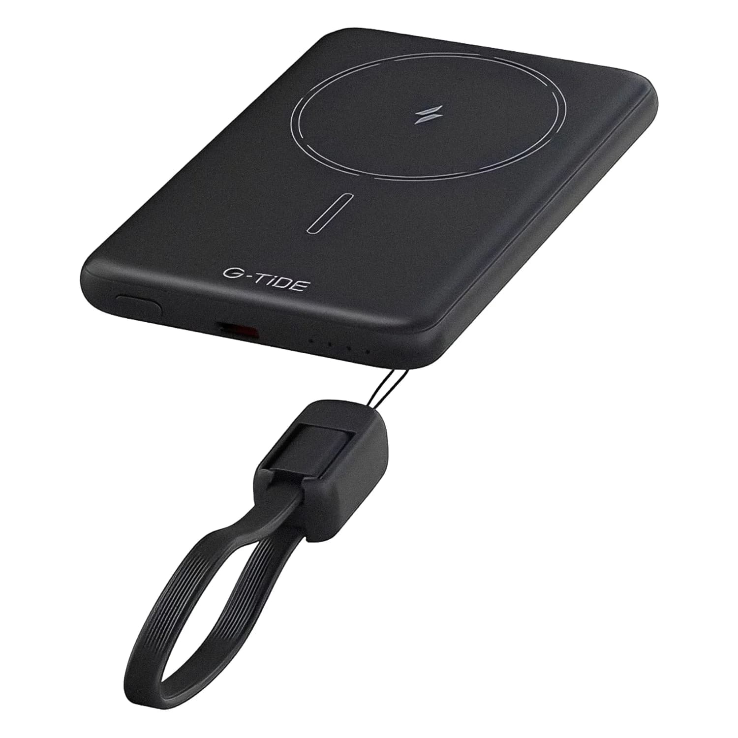 Carregador Portátil G-tide Slim 01 5000mah Usb-c A Usb-c Sem Fio Preto