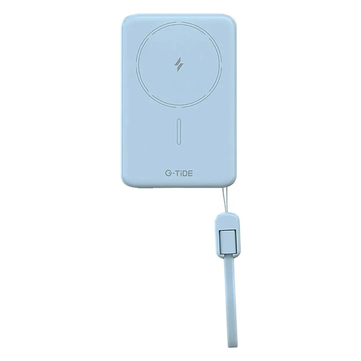 Carregador Portátil G-tide Slim 01 5000mah Usb-c A Usb-c Sem Fio Azul