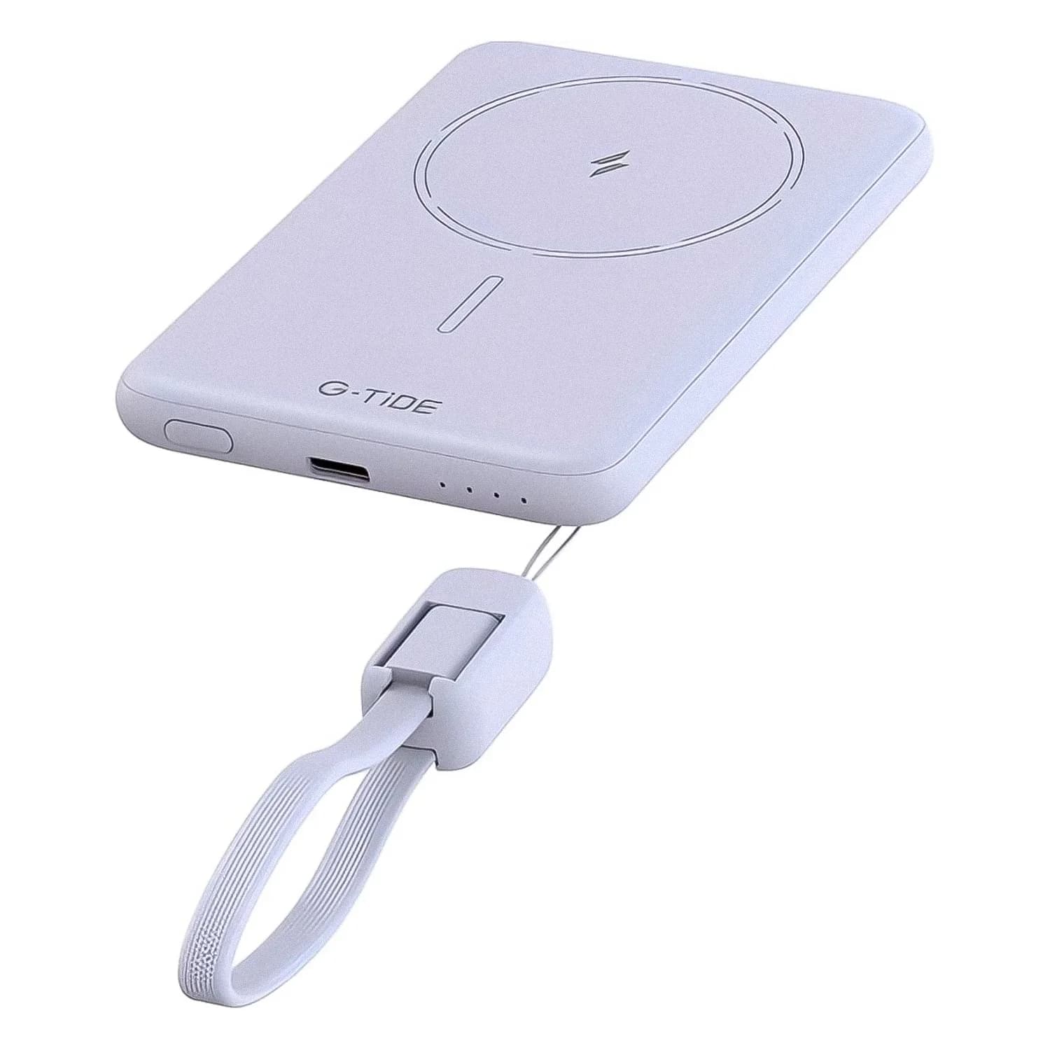 Carregador Portátil G-tide Slim 01 5000mah Usb-c A Usb-c Sem Fio Roxo