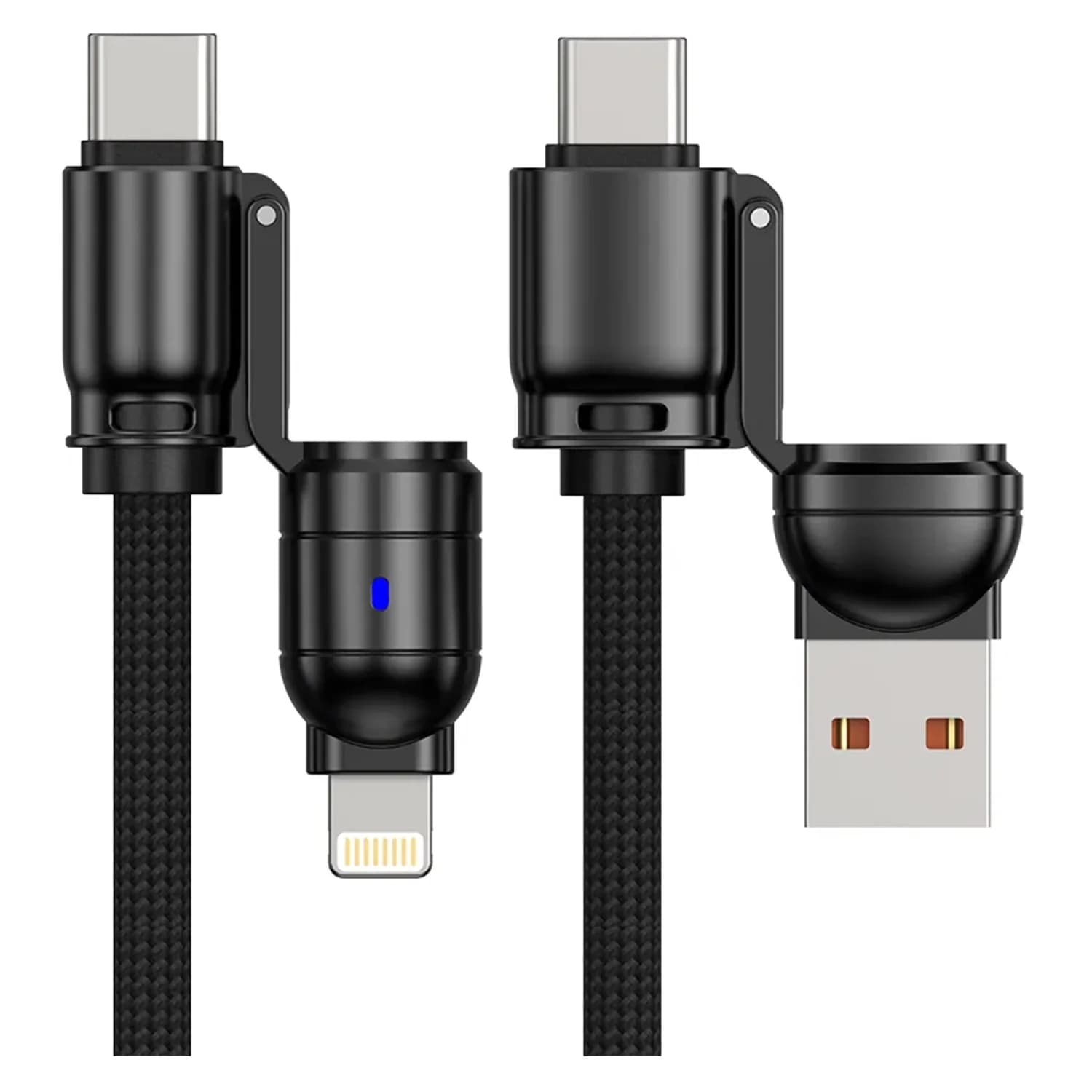 Cabo G-tide Bullet Power Wc155-5 Usb/usb-c/lightning 1.5 Metros Preto