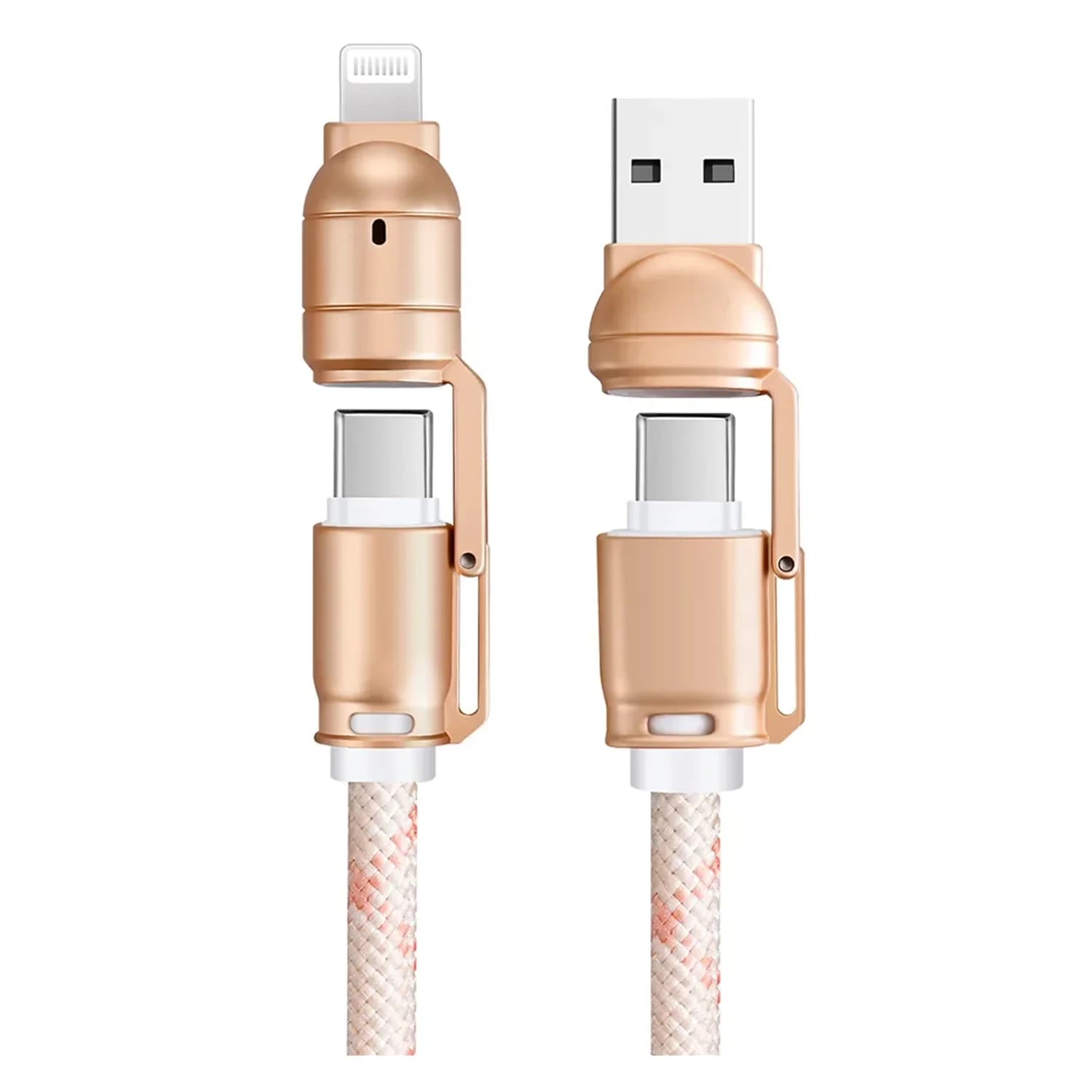 Cabo G-tide Bullet Power Wc155-5 Usb/usb-c/lightning 1.5 Metros Rosa