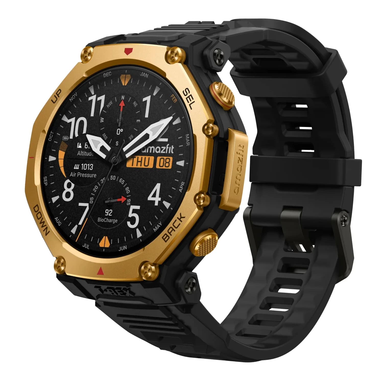 Smartwatch Amazfit T-rex 3 Pro A2444 48mm Preto E Dourado