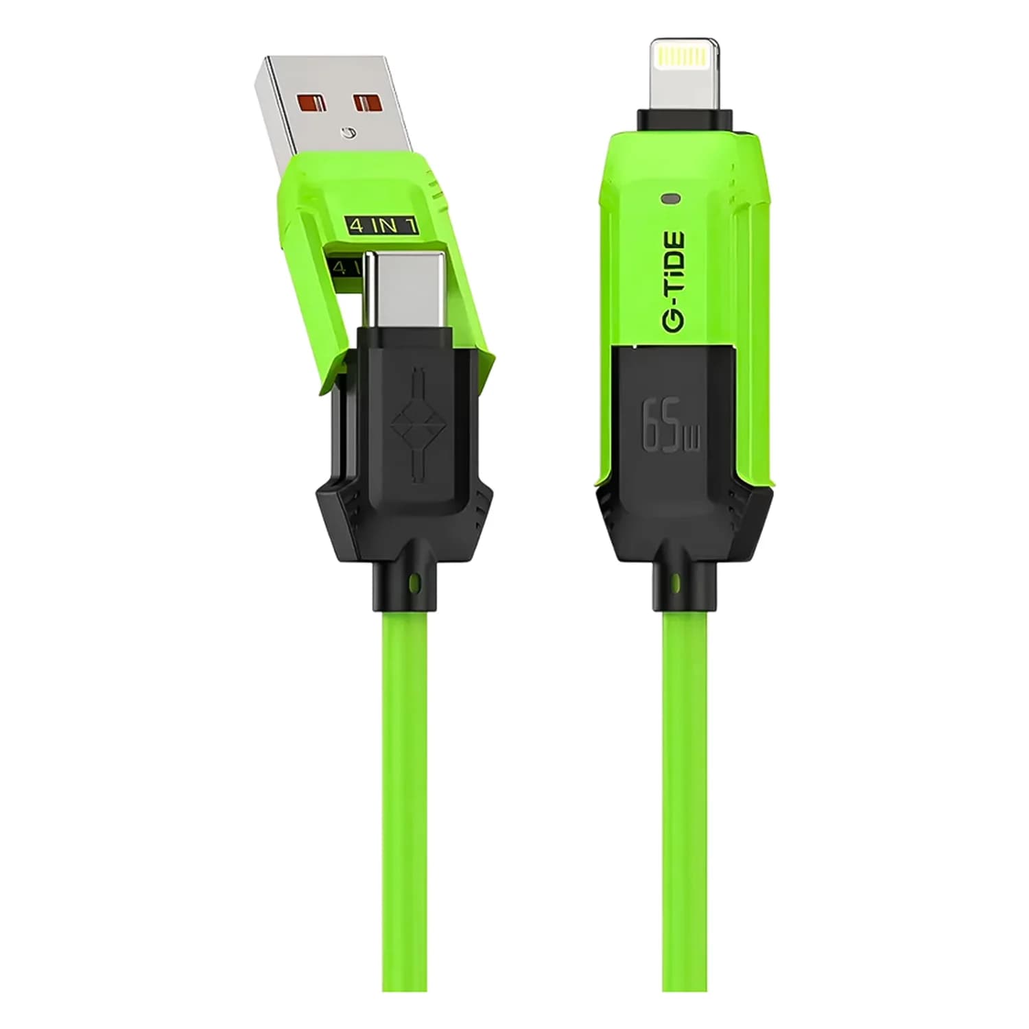 Cabo G-tide Vida Colorida Pc155-3 Usb/usb-c/lightning 1.5 Metros Verde