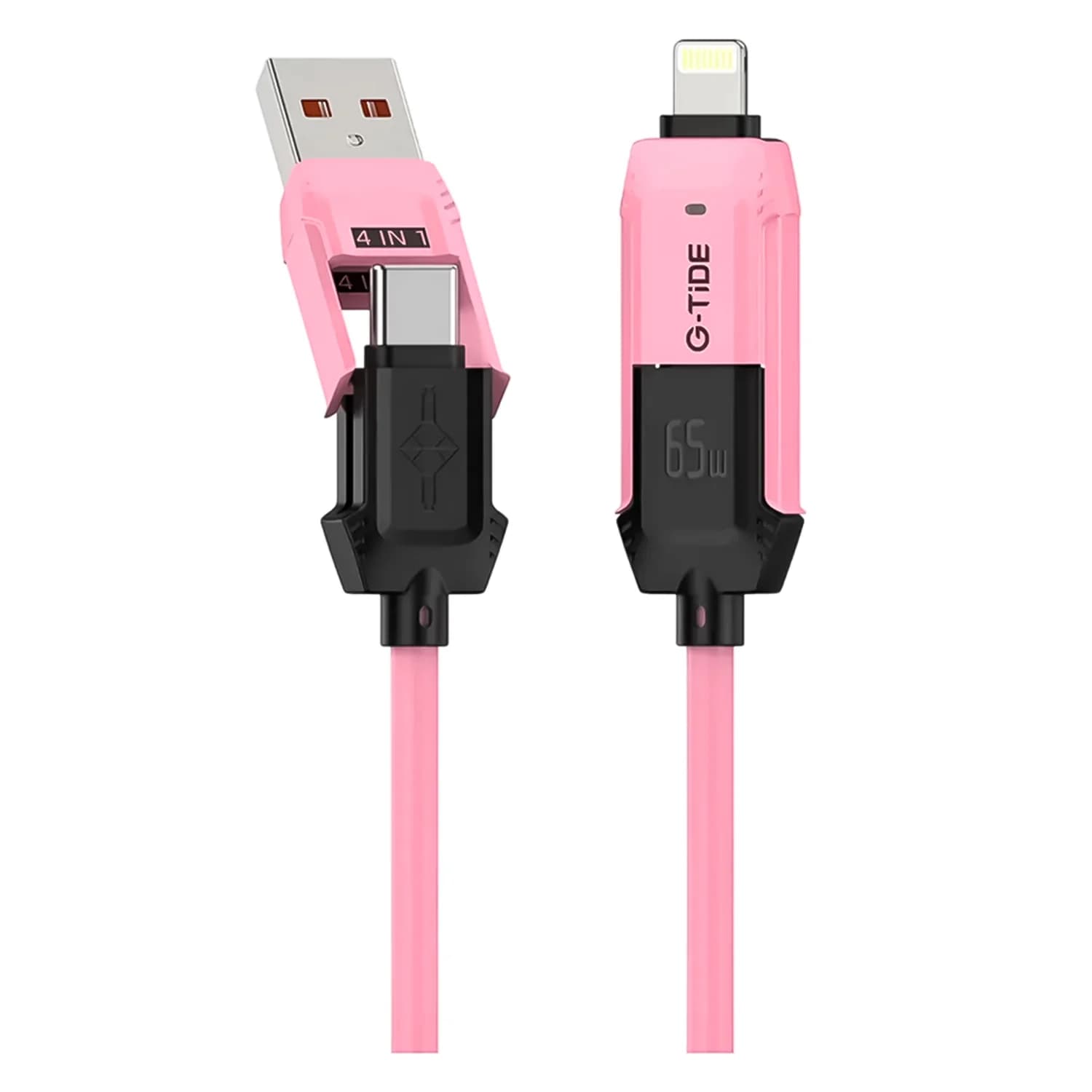 Cabo G-tide Vida Colorida Pc155-3 Usb/usb-c/lightning 1.5 Metros Rosa