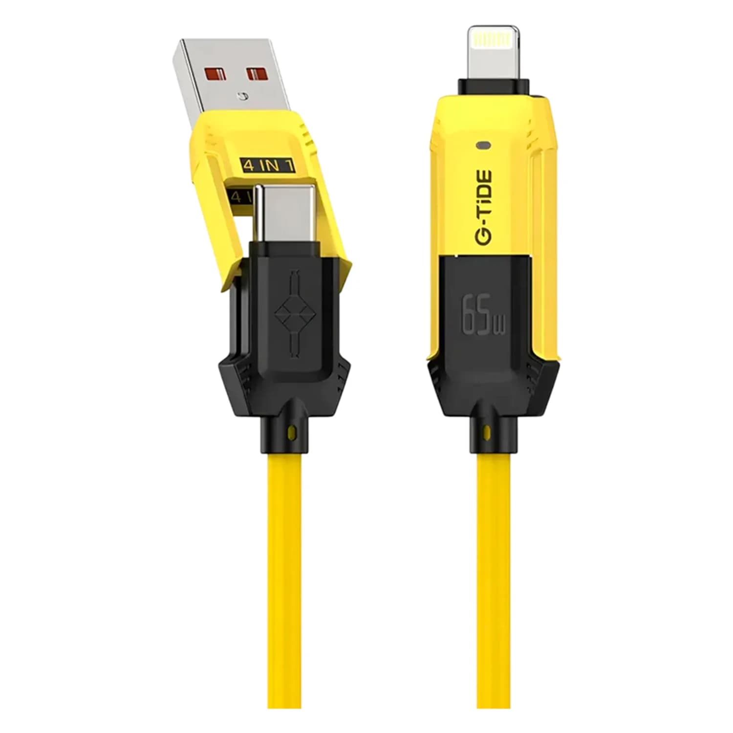 Cabo G-tide Vida Colorida Pc155-3 Usb/usb-c/lightning 1.5 Metros Amarelo