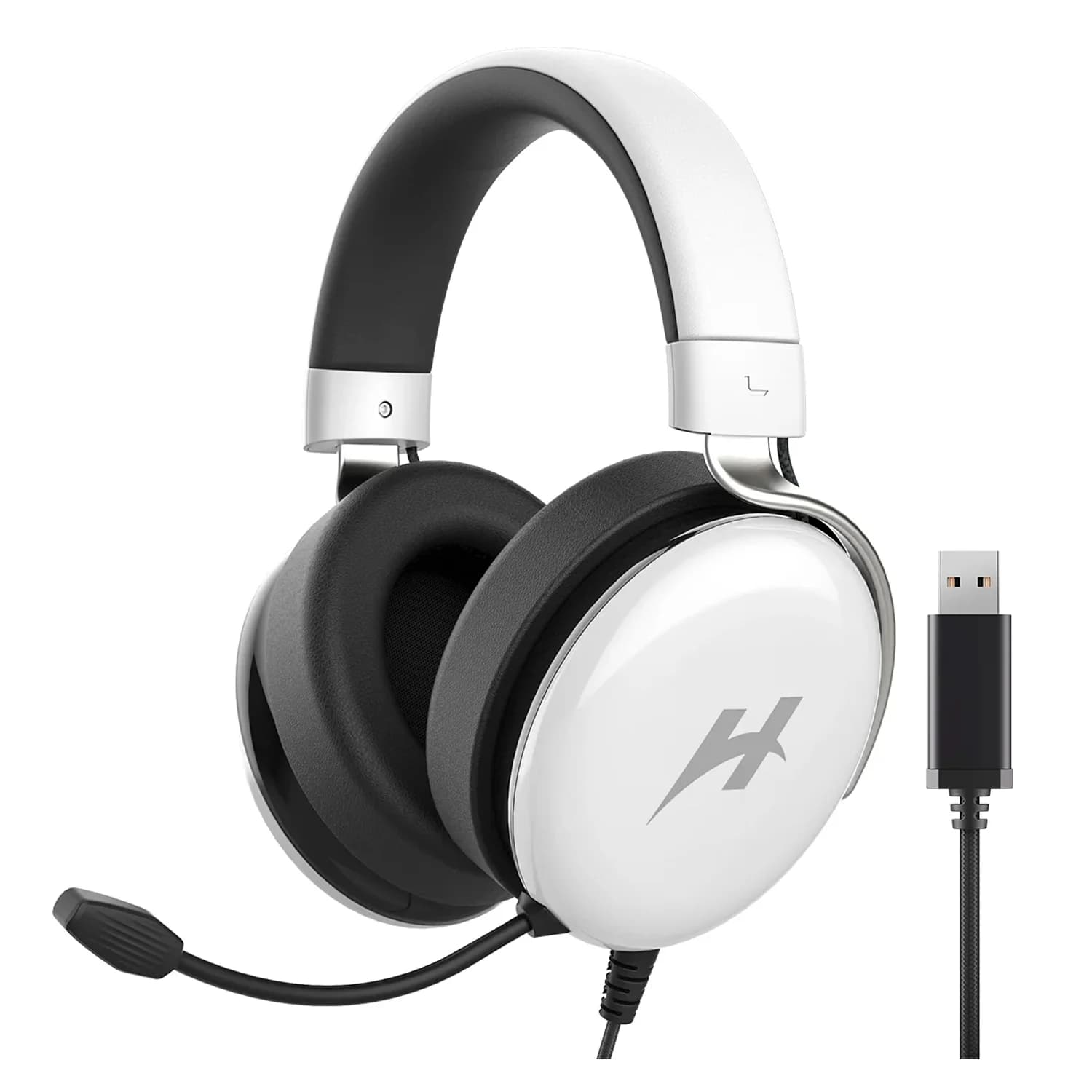 Headset Gamer Haylou Hexstorm G1 Hdg01 USB Branco