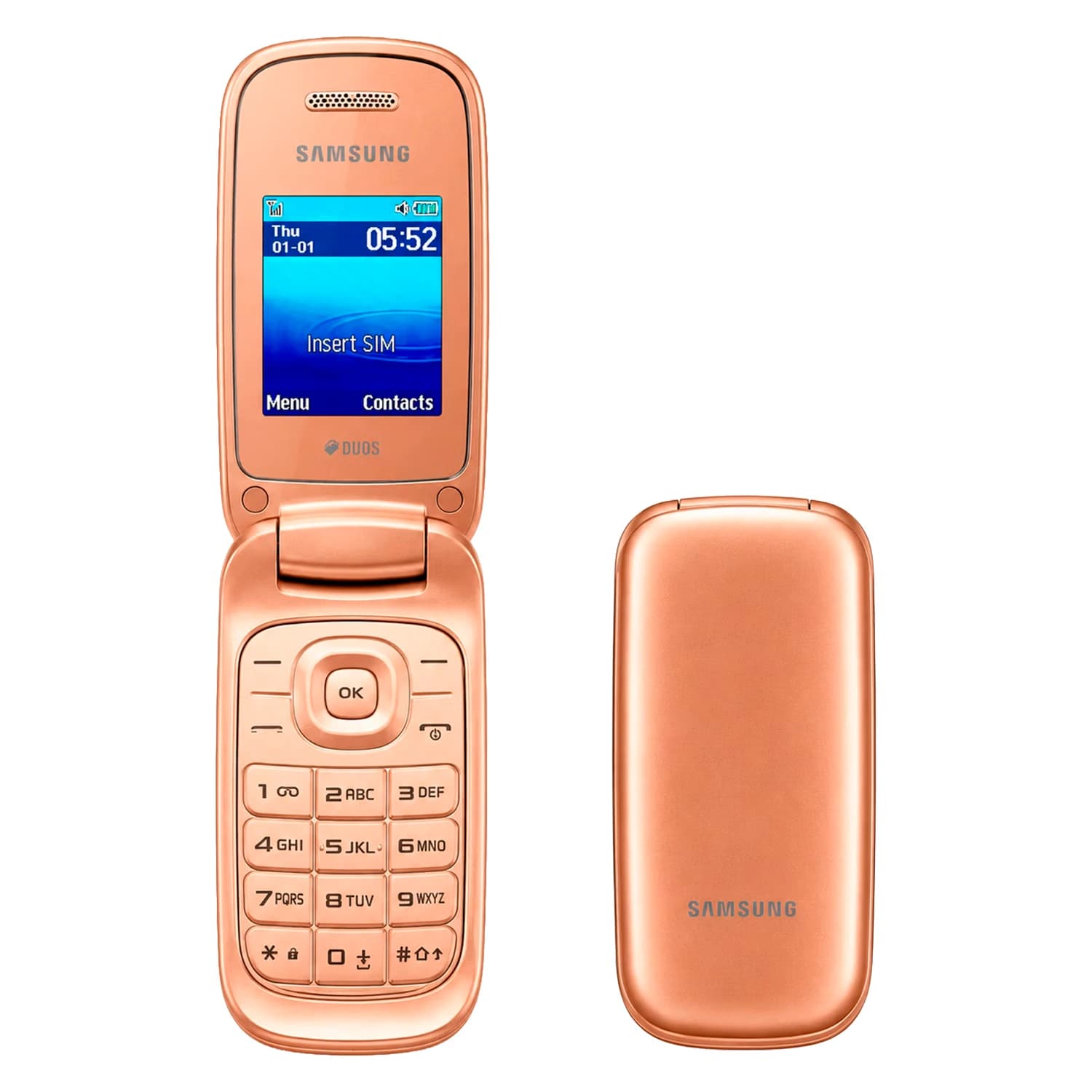 Samsung Samsung Celular Samsung Flip Gt-e1272 Dual SIM 8MB 0x222:(Gold)