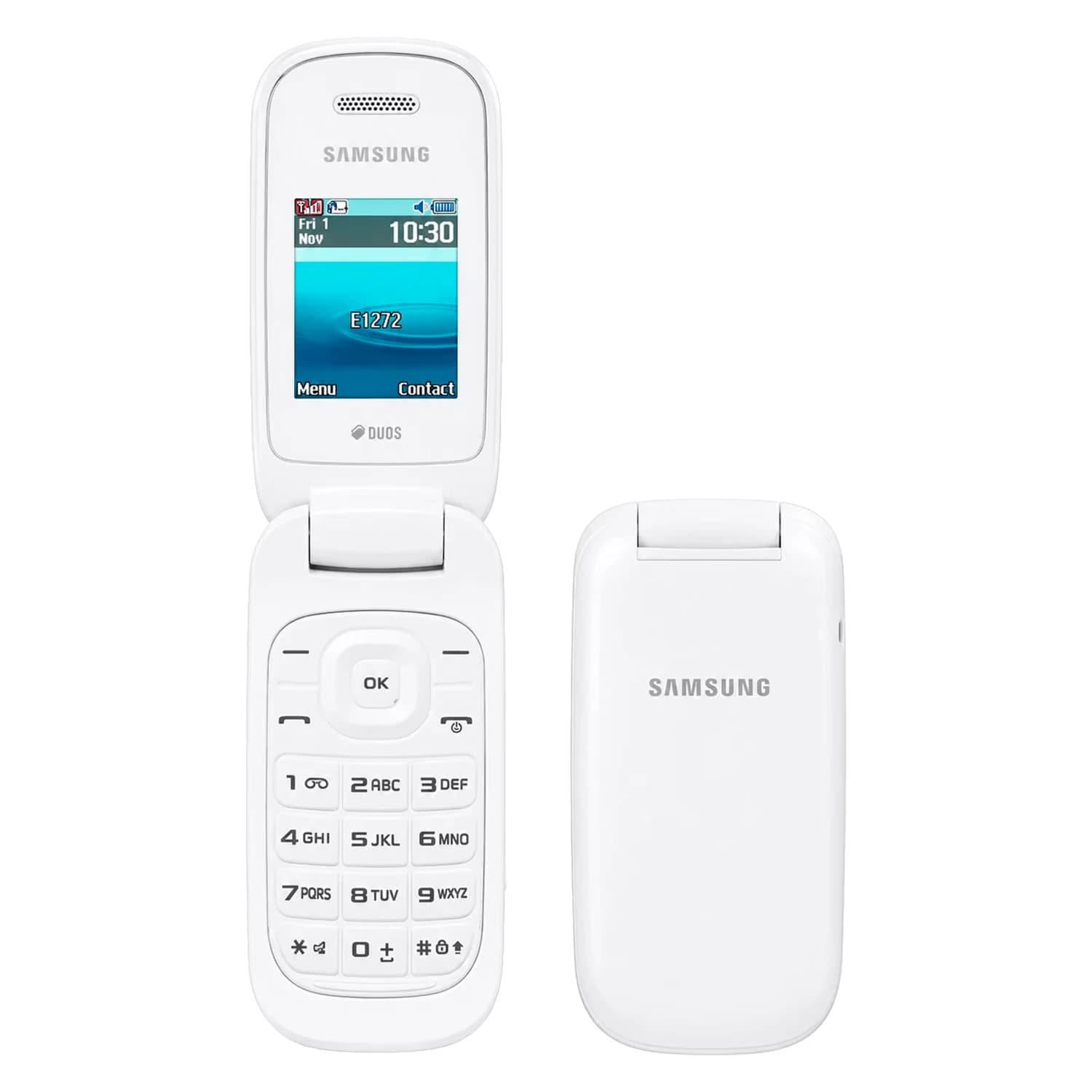Samsung Samsung Celular Samsung Flip Gt-e1272 Dual SIM 8MB 0x215:(White)