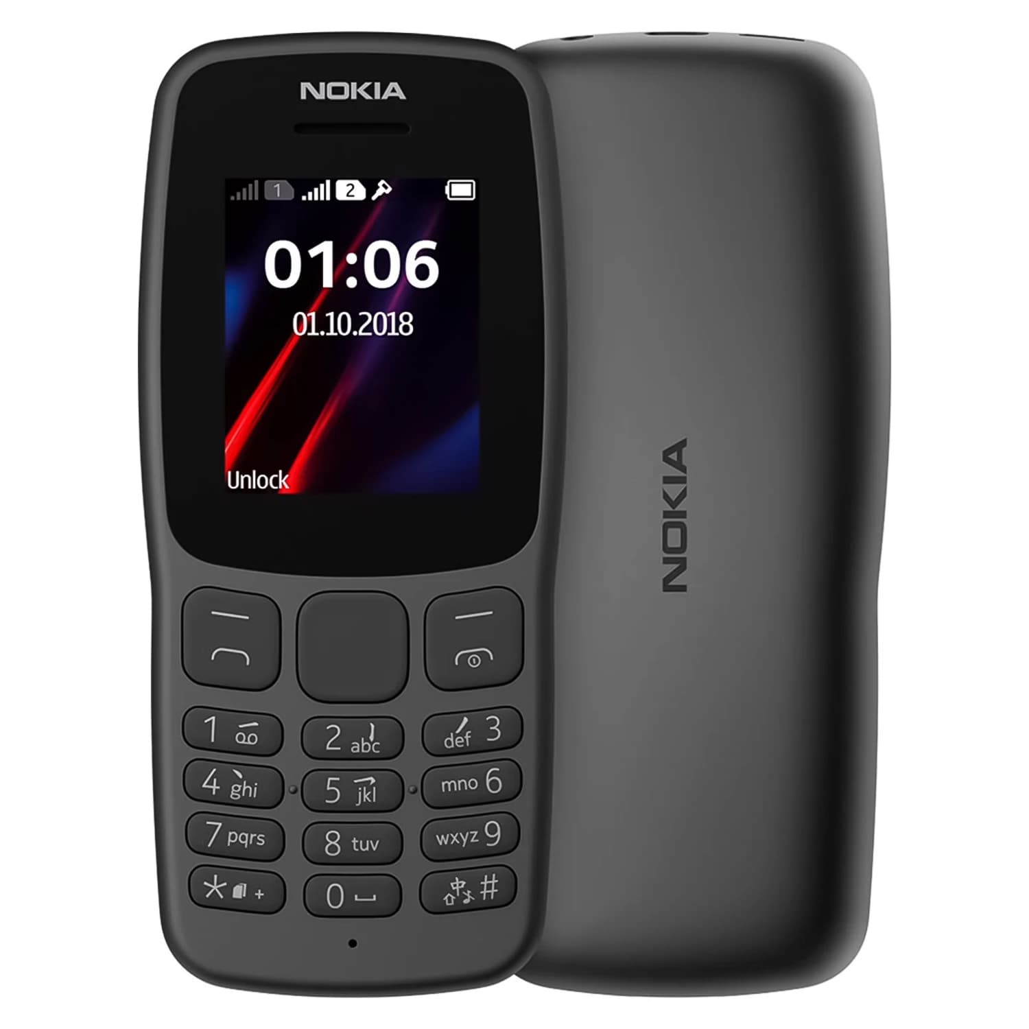 Celular Nokia 106 4G Ta-1114 Dual SIM 4MB 0x231:(Black)