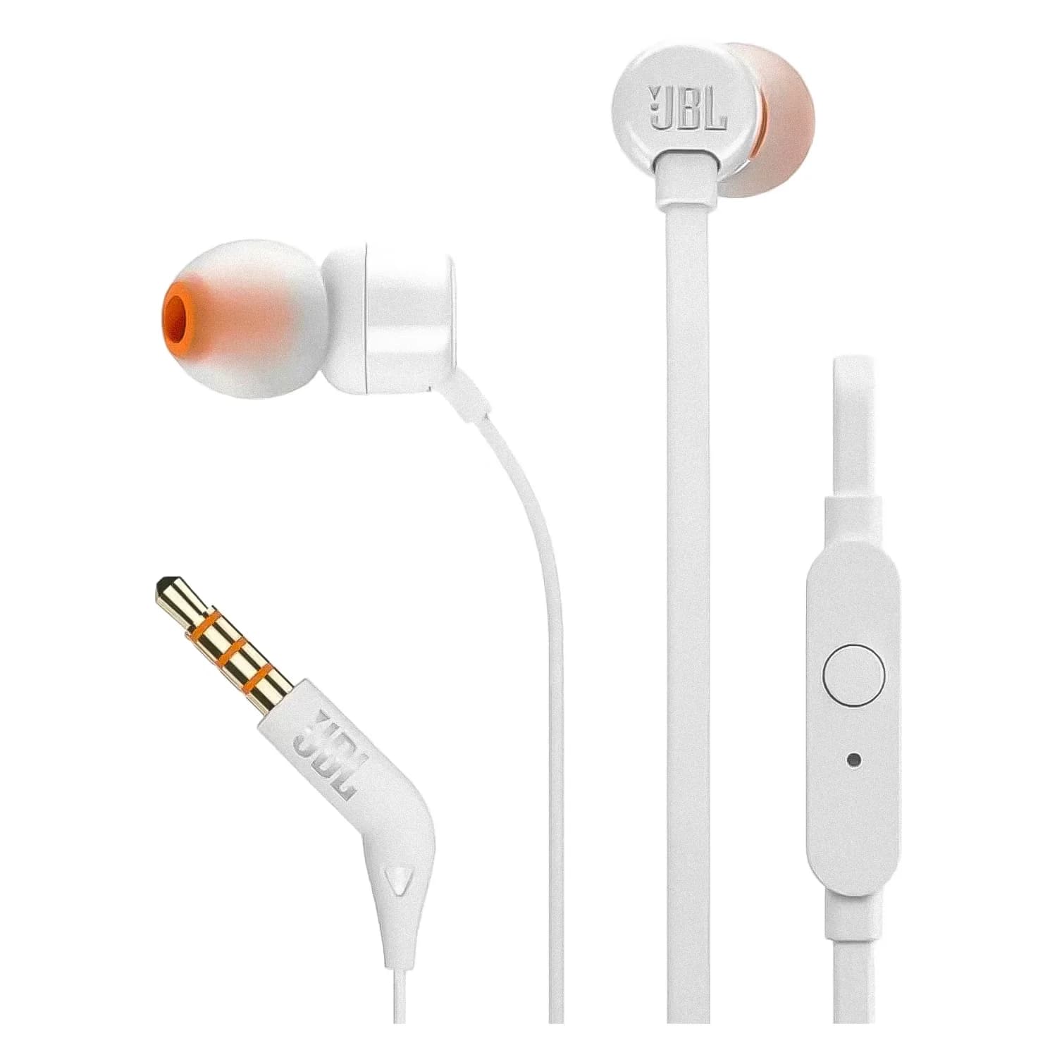 Fone De Ouvido JBL T110 Com Fio Branco