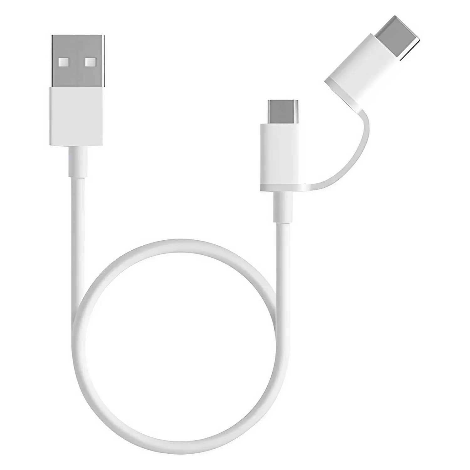 Xiaomi Xiaomi Cabo Xiaomi Sjx01zm Usb-a Para Micro Usb/usb-c 30cm Branco