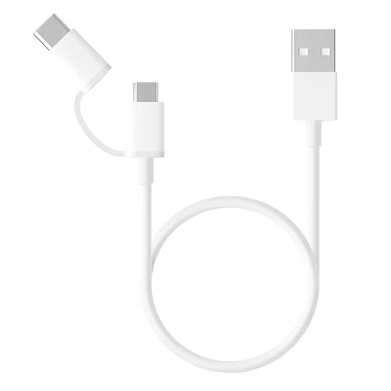 Xiaomi Xiaomi Cabo Xiaomi Micro 2 In 1 Sjx02zm USB Para Usb-c / Micro USB 1 Metro Branco